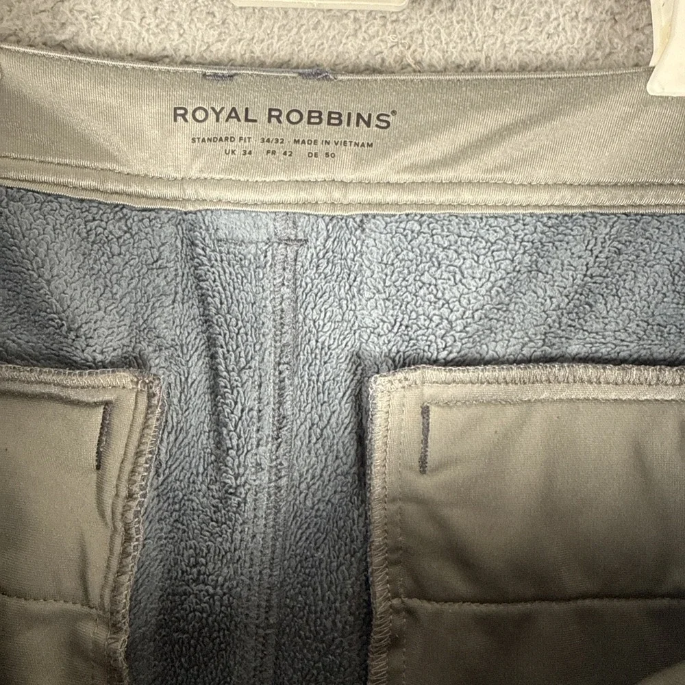 Royal Robbins Pants Mens 34x32 Blue Alpine Mountain Pro Winter Fleece-Lined